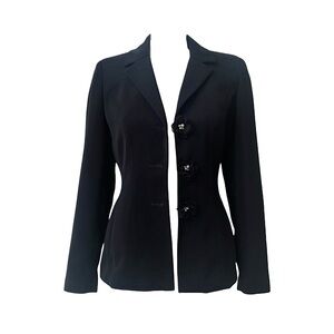 Floral Decor Elegant Blazer in Black